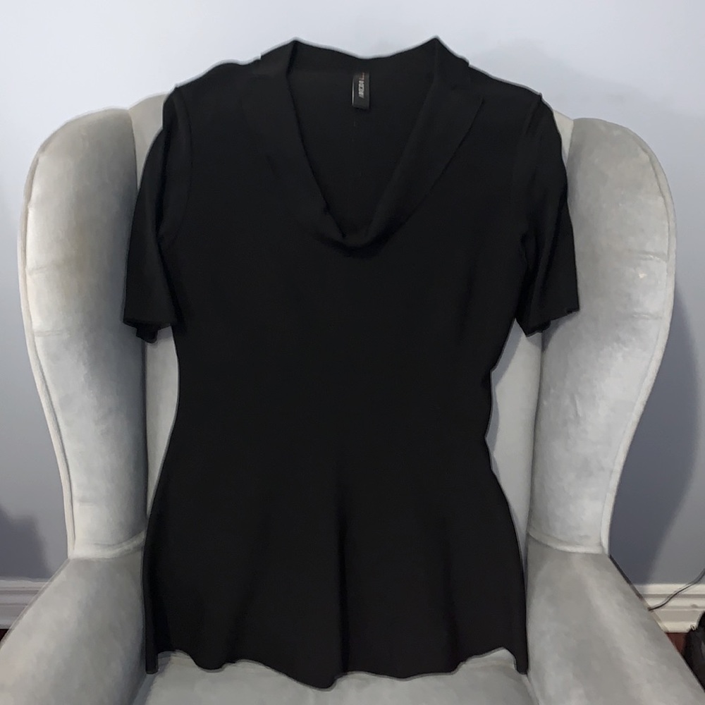 Marc Cain black tunic-style blouse, size 1 (XS)
